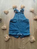 Salopette short verbaudet fille en jean 12 mois