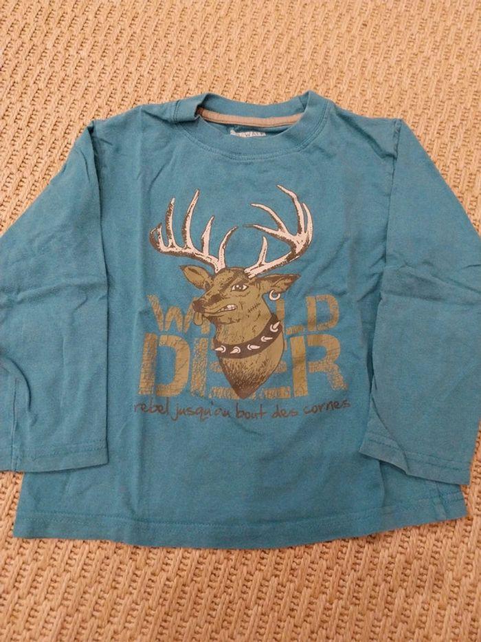 T-shirt manches longues avec cerf 🦌 - photo numéro 1