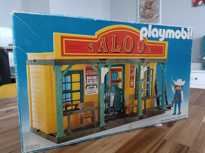 Playmobil 3461 Saloon Western Cowboys Klicky System Vintage Boîte Notice - photo numéro 10