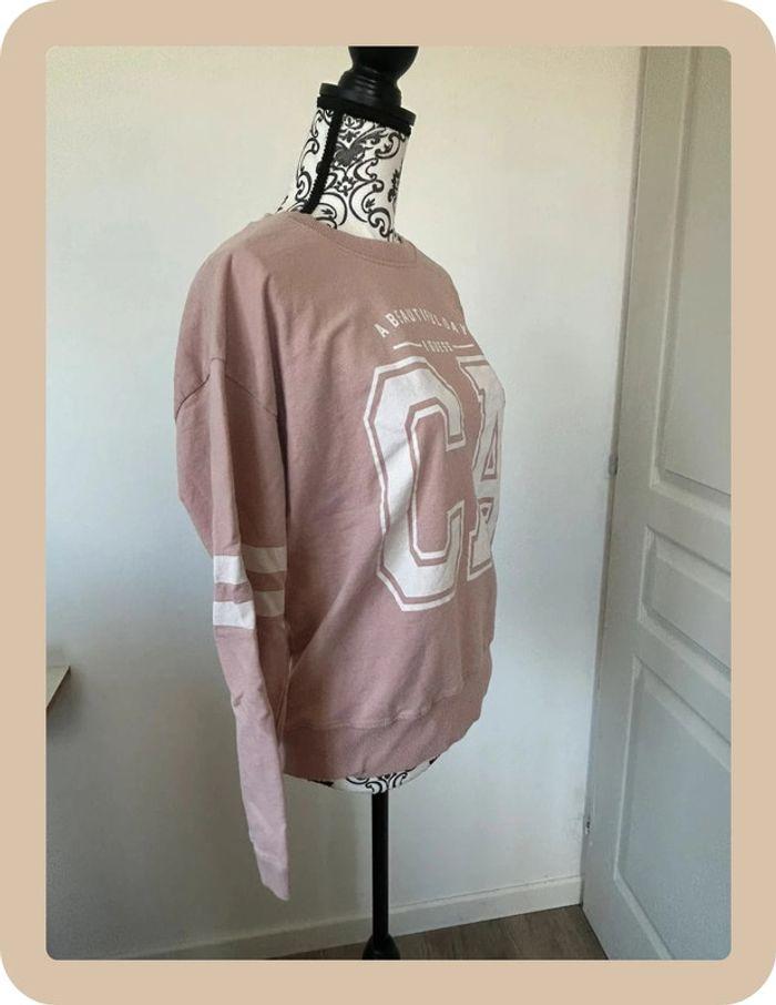 Sweat "américain" rose Pull&Bear taille 36 💖 - photo numéro 3