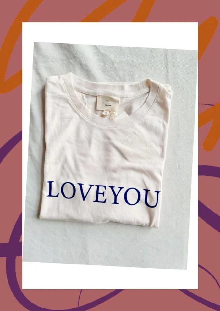 T-shirt love you écru - photo numéro 2