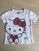 T-SHIRT "HELLO KITTY" BLANC - TAILLE : 68