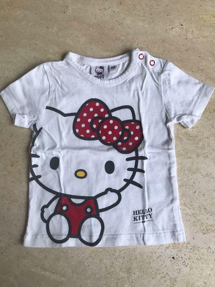 T-SHIRT "HELLO KITTY" BLANC - TAILLE : 68 - photo numéro 1