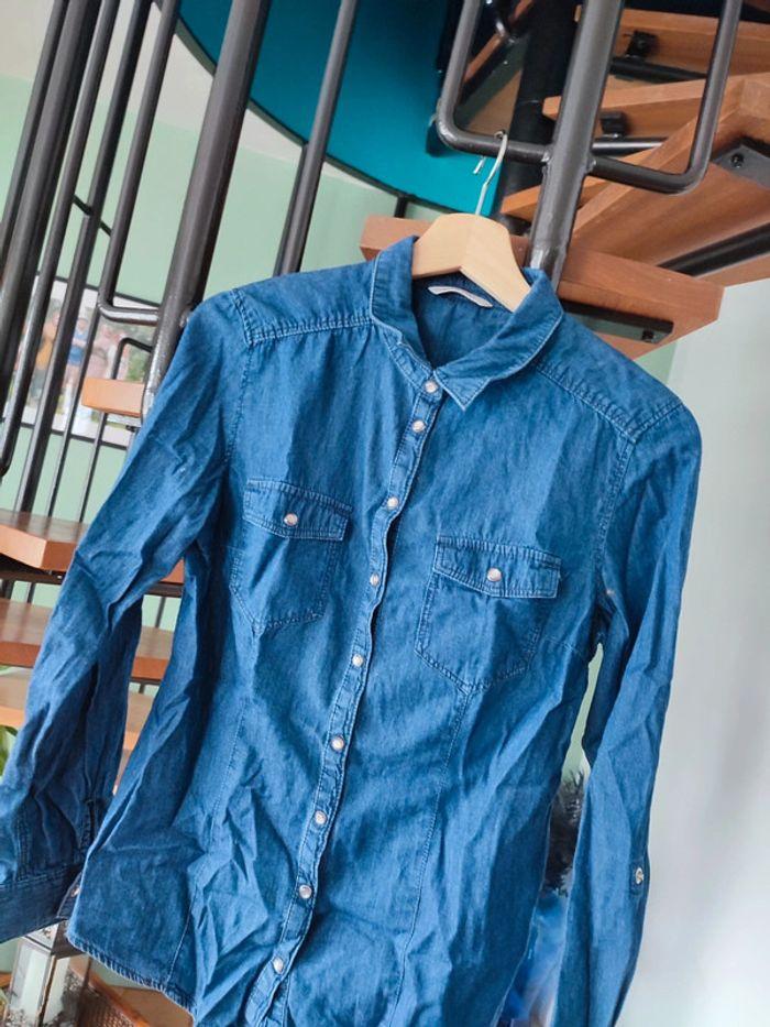 Chemise en jean taille 36 Camaïeu - photo numéro 3