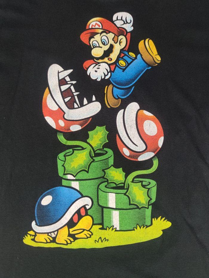 T-shirt Licence Super Mario Nintendo Vintage Noir Taille M Homme - photo numéro 2