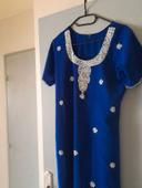 Robe bleu strass 36 tbe