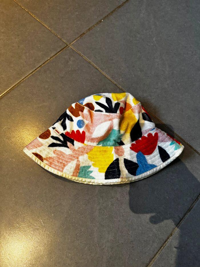 Bob / Chapeau réversible - Catimini- Fleurs multicolores en éponge / Smile & Soleil - photo numéro 2