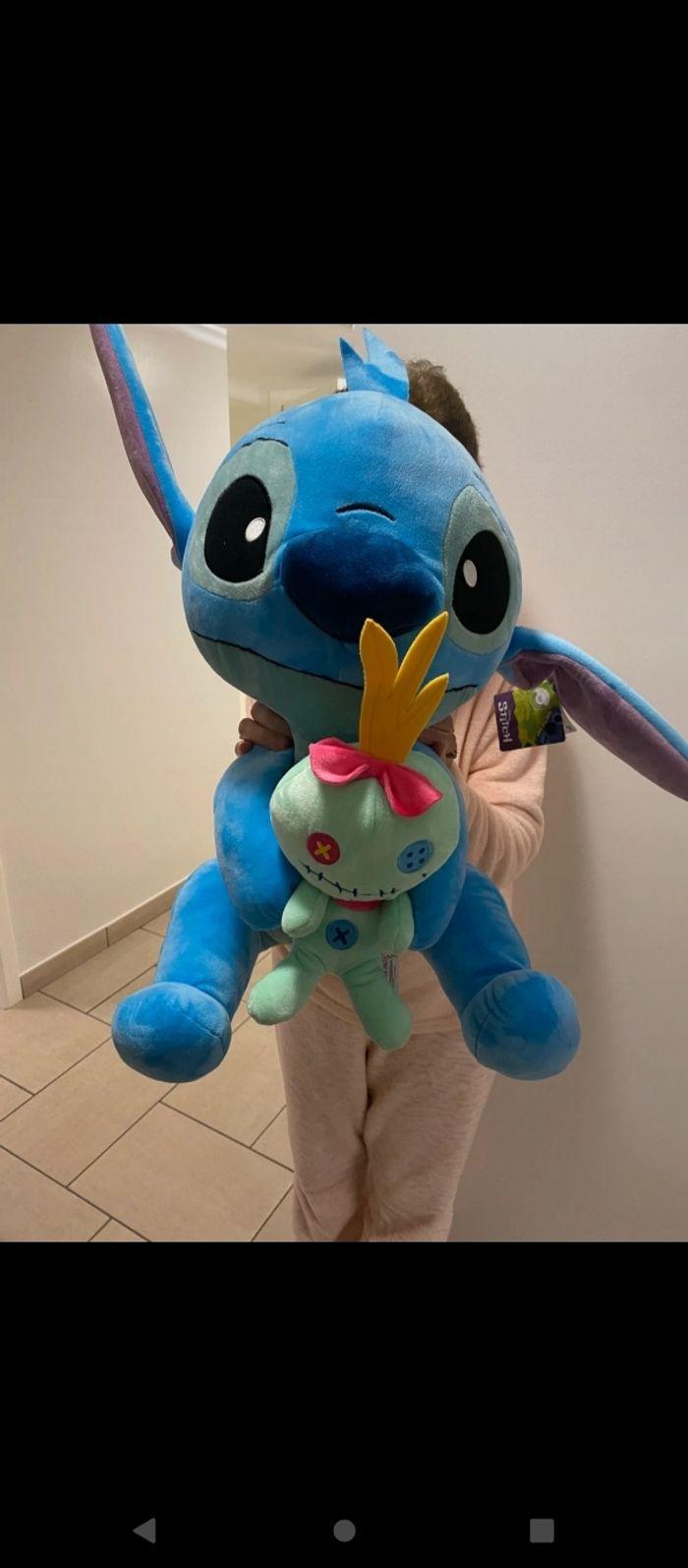 Grosse peluche Stitch et son doudou neuf avec étiquette