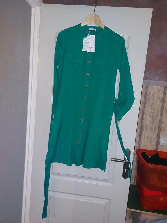 Robe chemise  verte  milano neuve - photo numéro 1