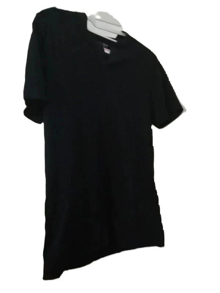 Tee shirt celio petit col en v Taille S noir - photo numéro 1