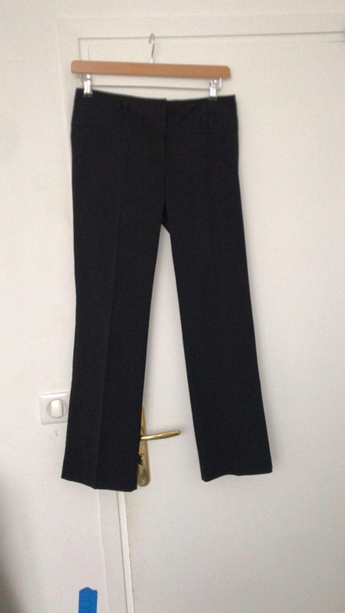 Pantalon taille moyenne avec agraphe T38 - photo numéro 1