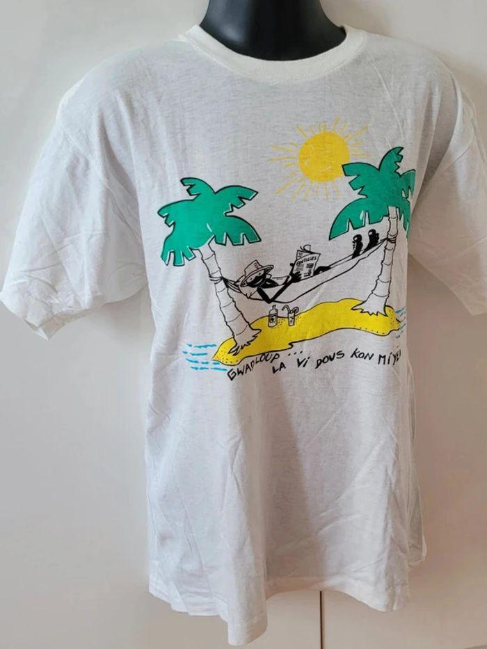 Vintage Tee shirt collector années 80 voyage Guadeloupe M / 38 - photo numéro 8