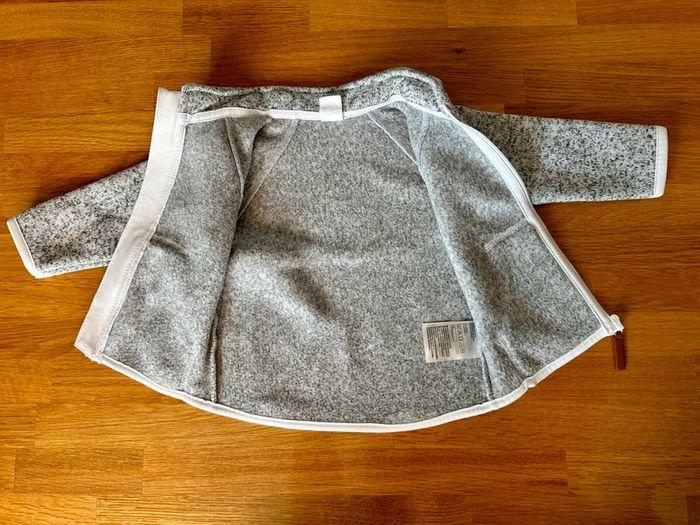 Gilet polaire gris chiné H&M fille garçon 4 6 mois chaud et confortable - photo numéro 5