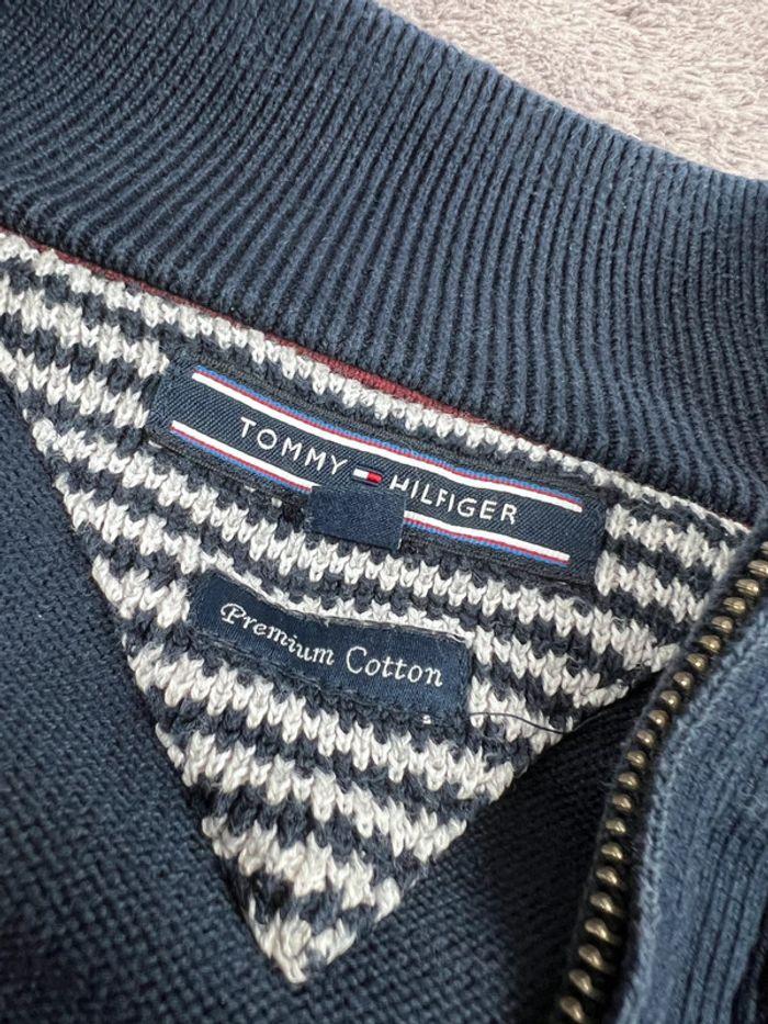 👕 Sweat quart Zip Tommy Hilfiger avec logo brodé Bleu Marine Taille XL 👕 - photo numéro 12