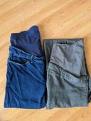 Lot de 2 pantalons de grossesse taille 38