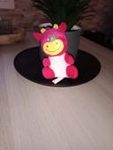 Peluche vache rose