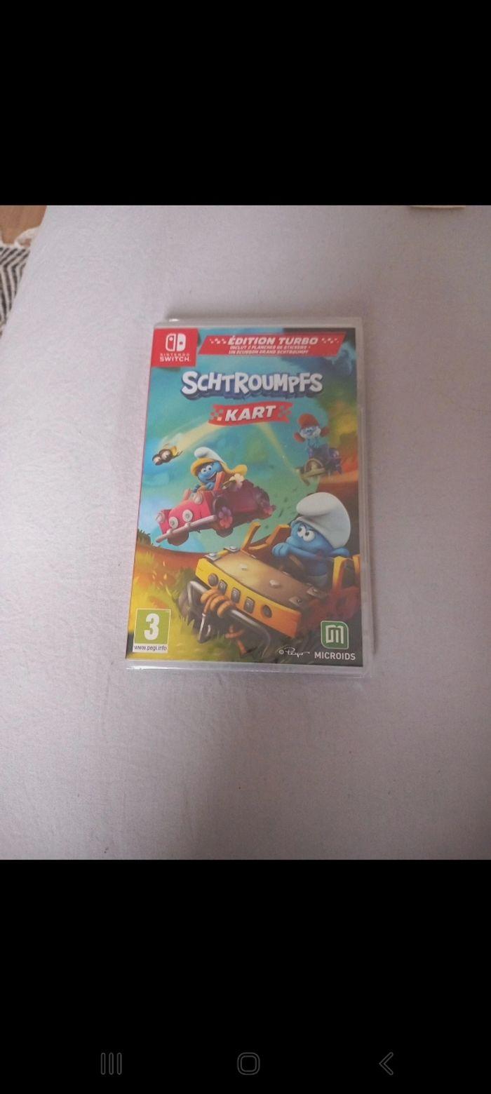 Jeu switch schtroumpfs kart neuf - photo numéro 1