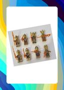 Lot de 8 minifigurines guerriers de l'espace dorés (compatible Lego)