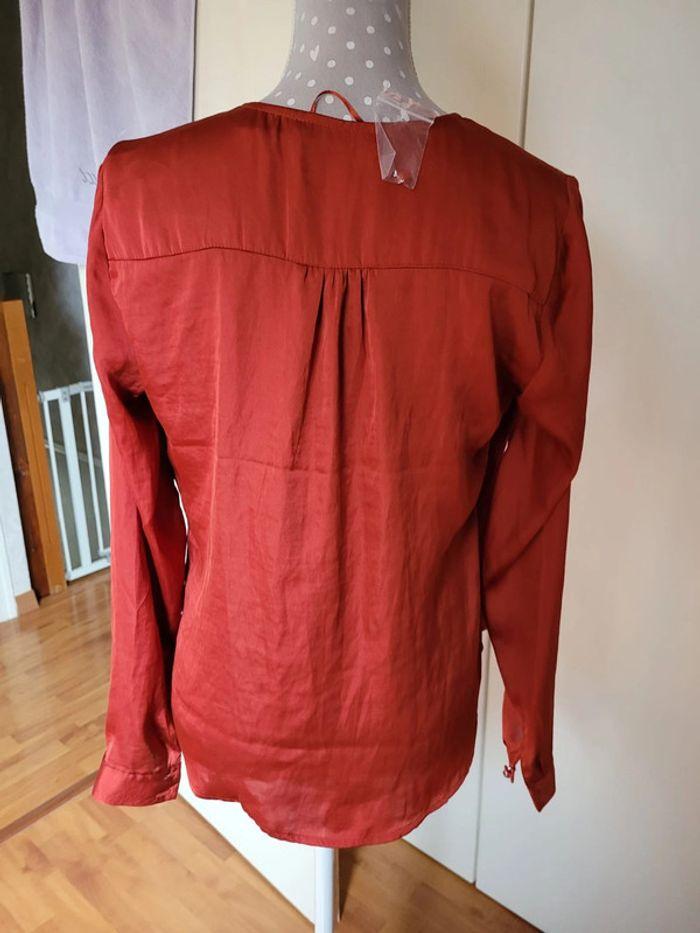 Blouse cœur croisé originale orange foncé neuve - photo numéro 11