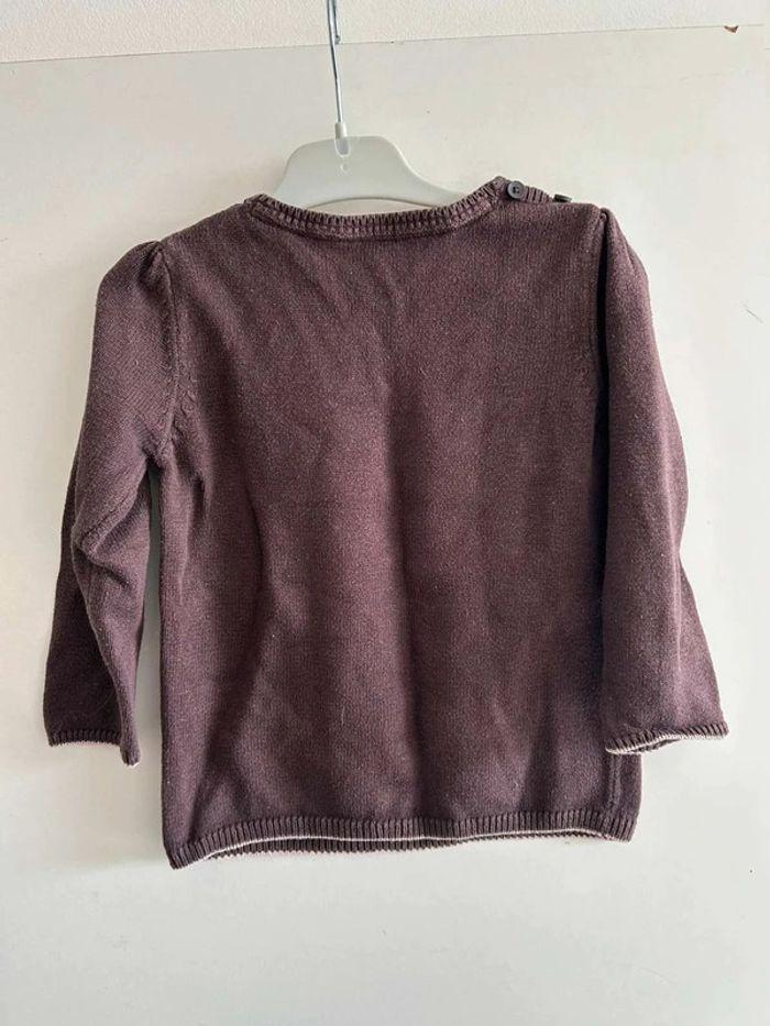 Pull  violet/  marron - photo numéro 3