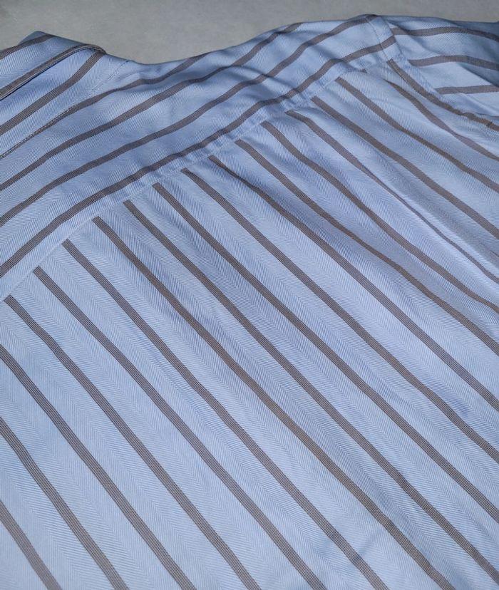 Chemise Gheradi rayée bleue vintage homme taille 42 en très bon état - photo numéro 14