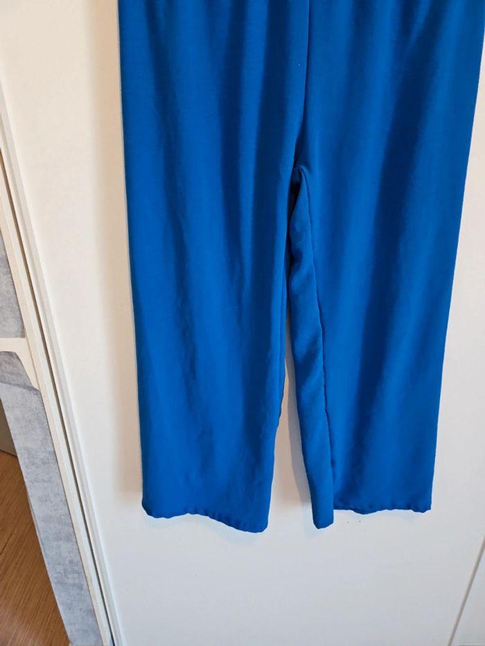 Pantalon bleu roi élastique femme - photo numéro 2