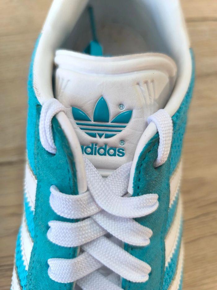 Baskets adidas gazelle vintage bleu turquoise pointure 42 bon état sans boîte d'origine - photo numéro 8