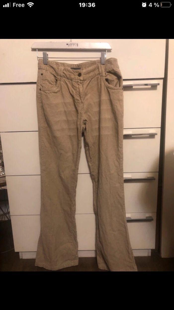 Pantalon à jambes larges /velours /vintage /rétro / pattes d éléphant . 40 - photo numéro 1