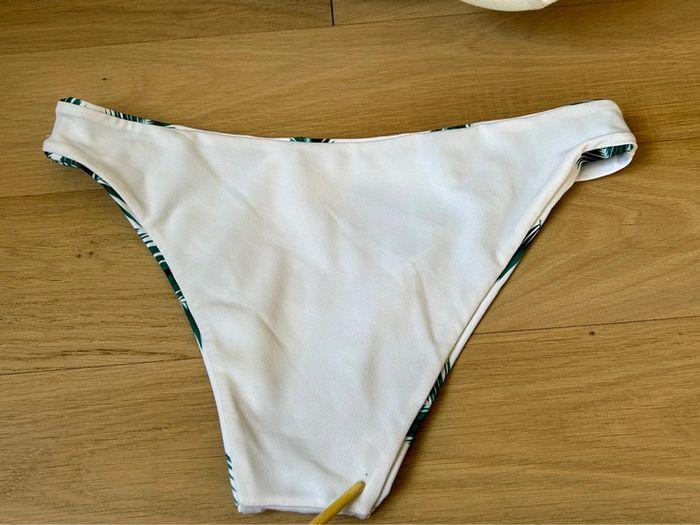 Culotte de maillot de bain blanche avec imprimé végétal - photo numéro 8