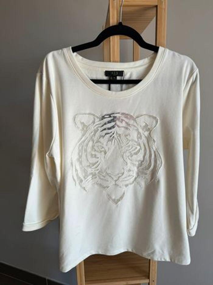 Pull 123 Paris tigre broderies Taille XL - photo numéro 1