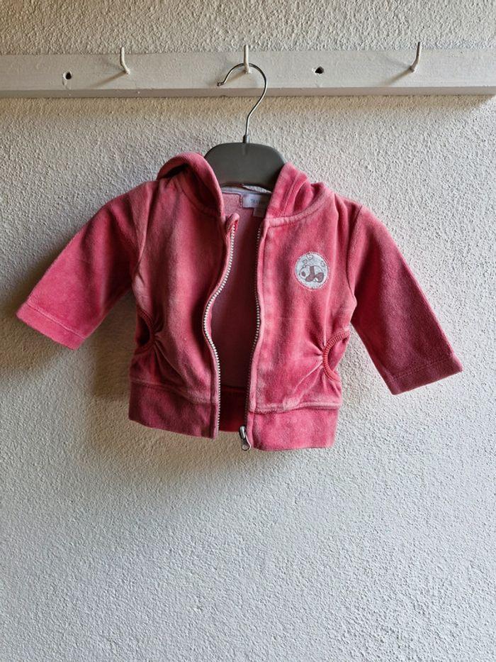 Veste à capuche 3 mois Tex Baby Rose Très bon état - photo numéro 2