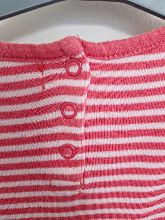 Pull manches longues bébé fille Rose & Blanc 9 mois Tissaia - photo numéro 3