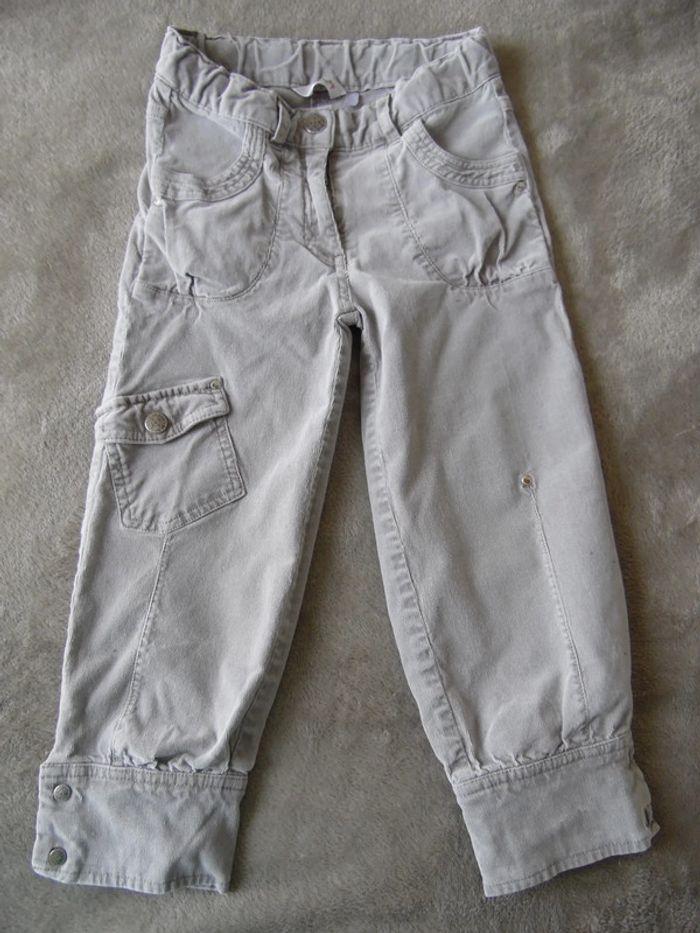 Beau pantalon velours gris, taille 4 ans. - photo numéro 1