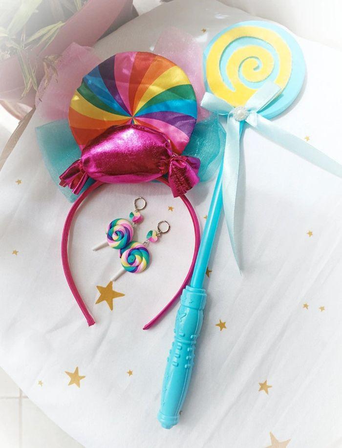 Robe Candy crush déguisement costume bonbon sucette sweet confiserie princesse arc ciel rainbow 8 10 - photo numéro 3