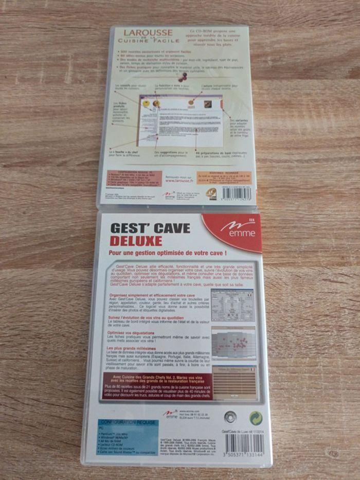 Lot de 2 Cd rom pc Larousse de la cuisine facile et C'est cave deluxe - photo numéro 2