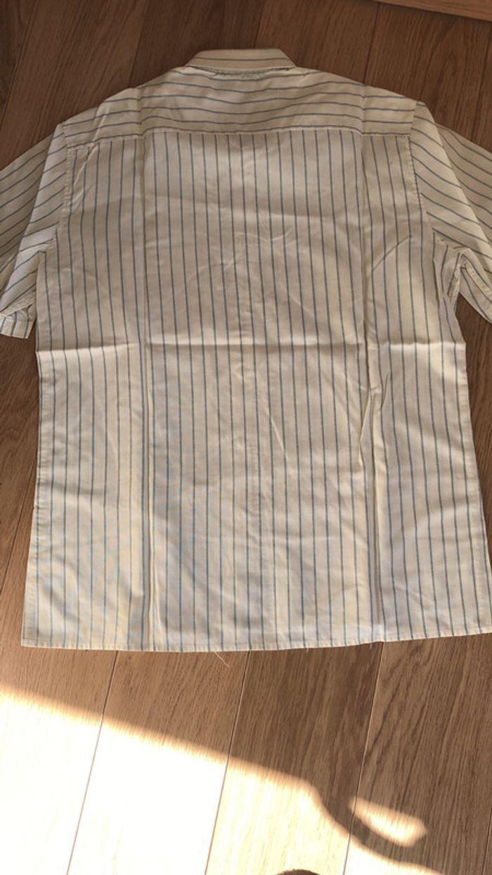 Chemise homme taille Xl col à rayure beige / jaune pâle - photo numéro 5