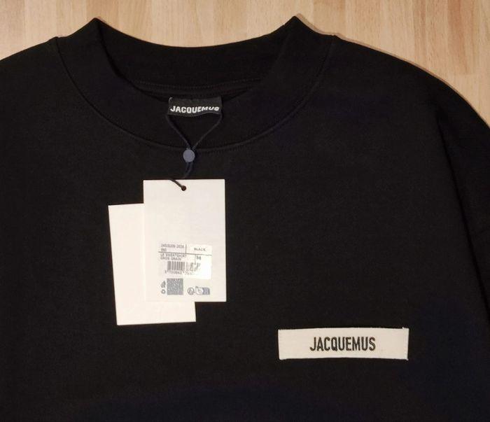 sweat col rond gros grain noir en coton, Jacquemus T.M, neuf - photo numéro 3