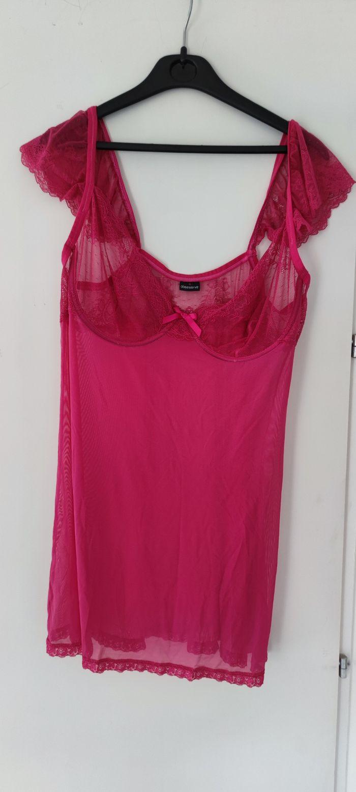 Nuisette rose transparente pour femme taille 2XL - photo numéro 1