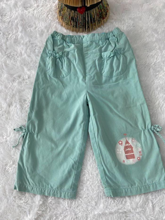 Pantalon menthe vert molleton 18 mois tbe - photo numéro 2