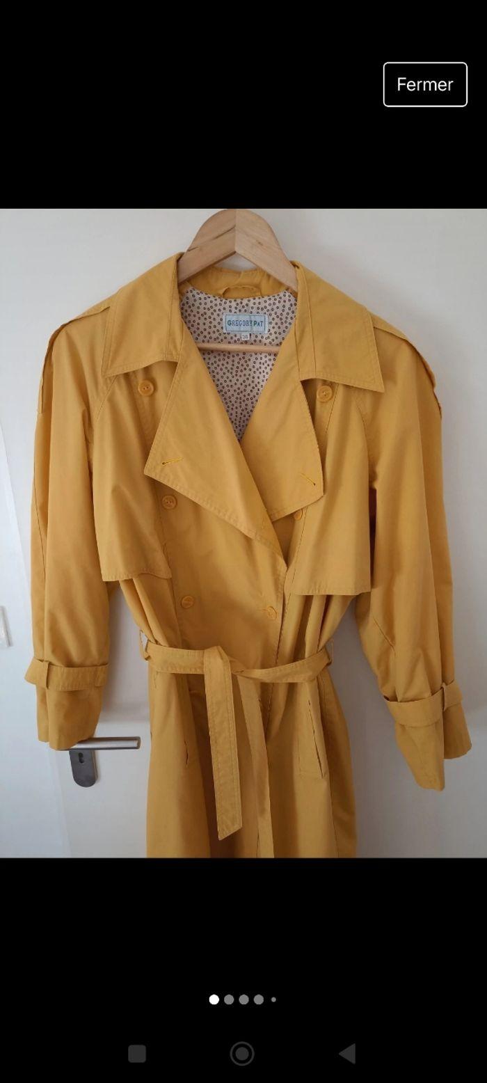 Trench jaune vintage taille 38 - photo numéro 5