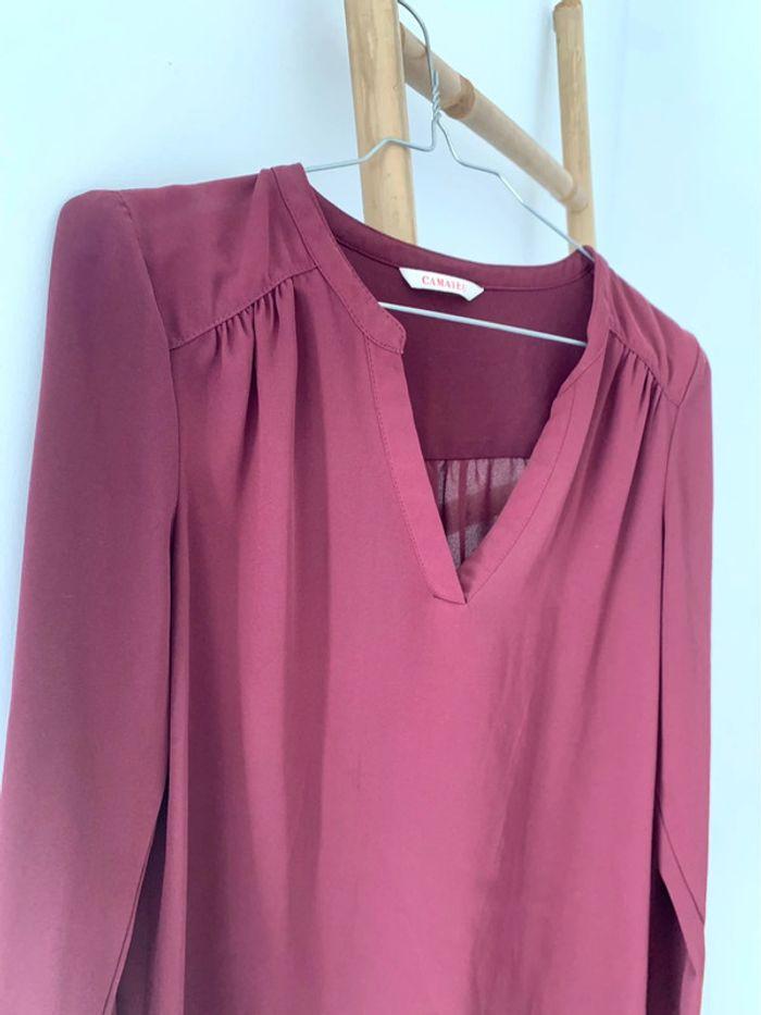 Blouse camaieu bordeaux - photo numéro 2