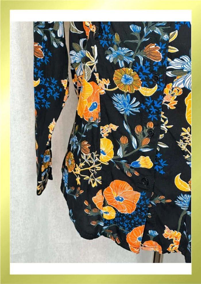 Chemise volantée Monki à motifs automnal taille 36 - photo numéro 5