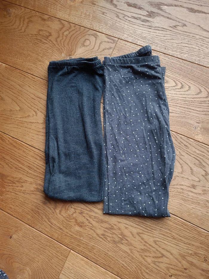 Lot de 2 leggings gris fille 12 ans - photo numéro 1