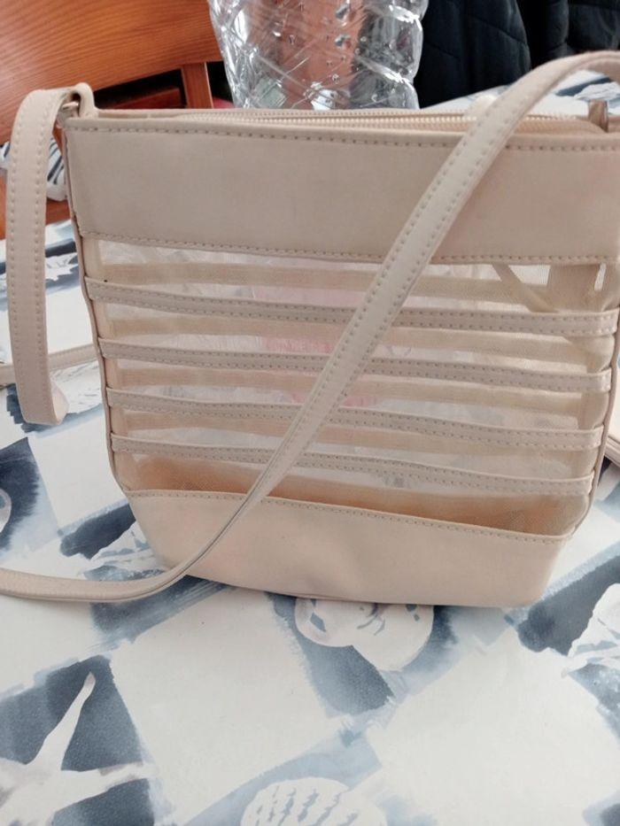 Sac à main beige avec porte monnaie - photo numéro 2