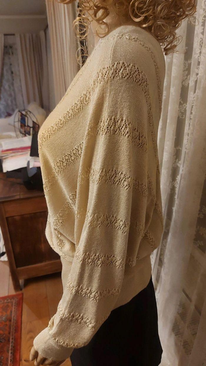 Pull Versia beige doré  taille L - photo numéro 7