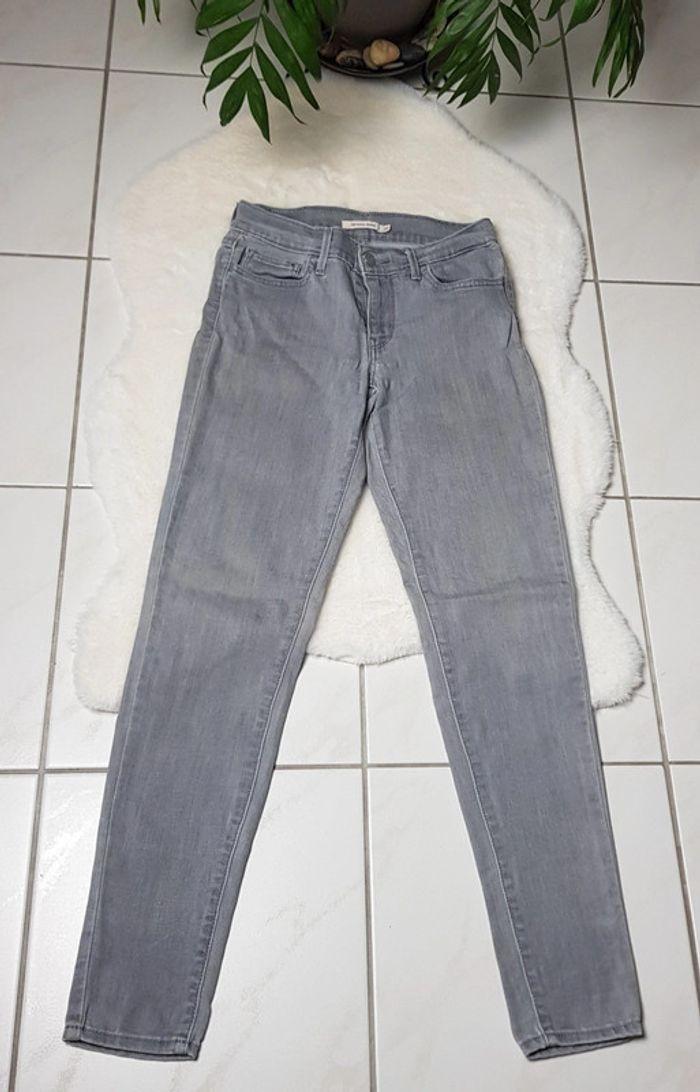 Jean Levi's 710 Super Skinny W27 L30 Gris - photo numéro 2