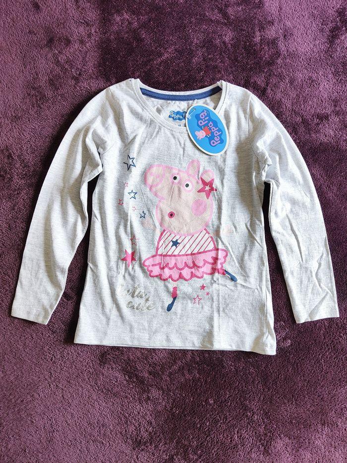 Pyjama 2 pièces gris et bleu Peppa Pig 6 ans - photo numéro 2