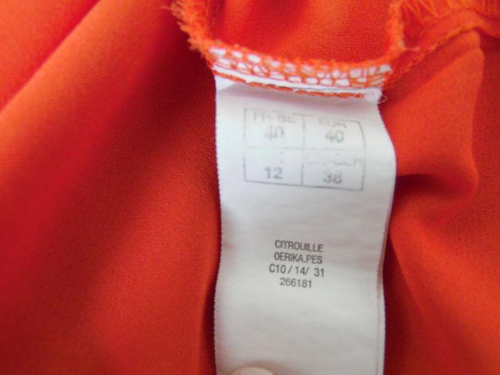 Jolie blouse rouge/orange, taille 40. - photo numéro 6