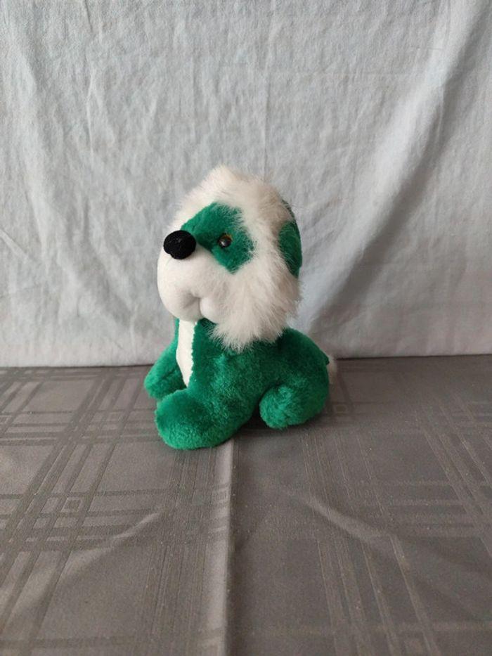 Peluche verte chien - photo numéro 2