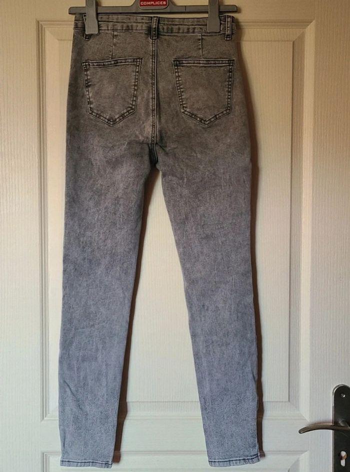 Jeans demim skinny gris taille 36 shein - photo numéro 3